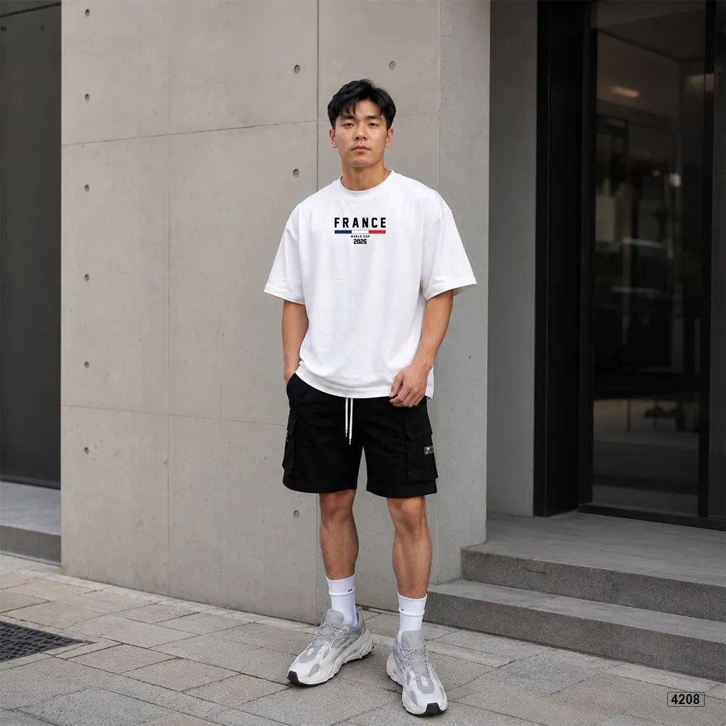Áo thun nam form rộng dáng thể thao cá tính France Polux 4208_thumbnail_6