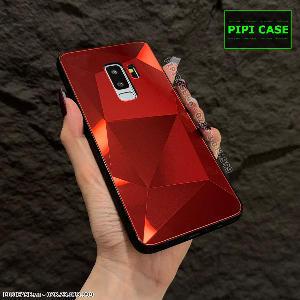 Ốp Lưng Samsung S9 - Kim Cương 6D - Đỏ_thumbnail_3