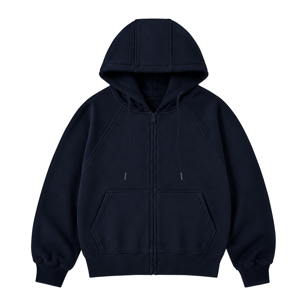Áo hoodie zip Miucho form rộng basic vải nỉ 2 da trơn HDT00079_thumbnail_2