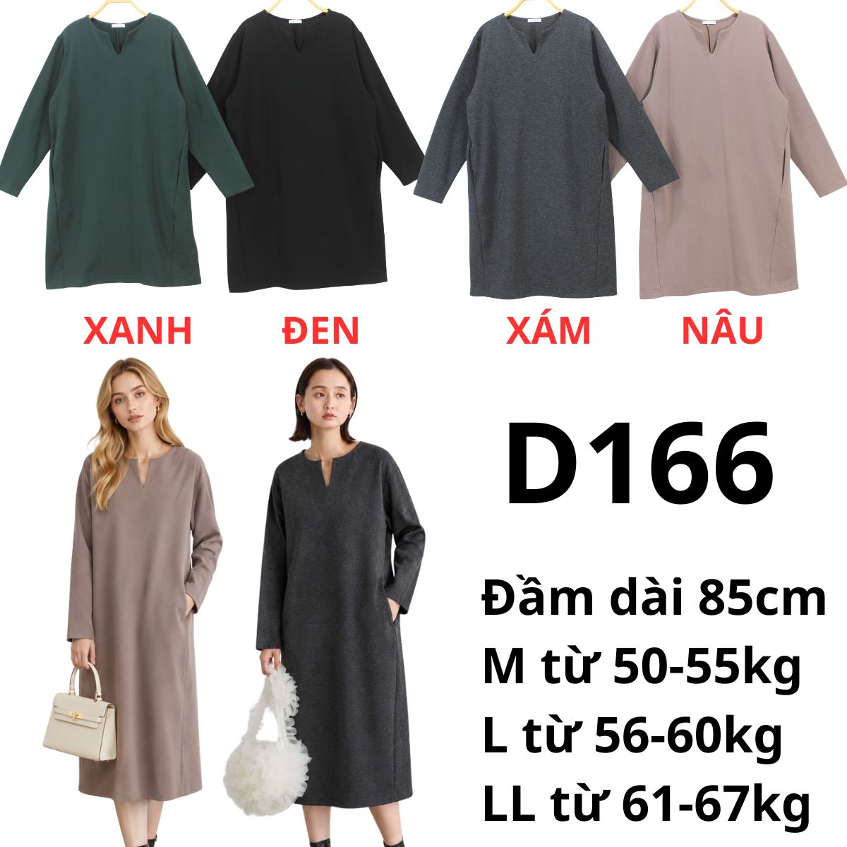 D166 - Đầm dài Nhật