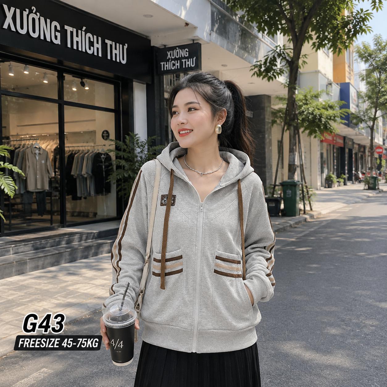 Thích Thư Áo Khoác Thun Mã G43 - Chất Liệu Cao Cấp Mềm Mịn Co Giãn Tốt Form Suông Thoải Mái Che Khuyết Điểm Phong Cách Trẻ Trung_thumbnail_4