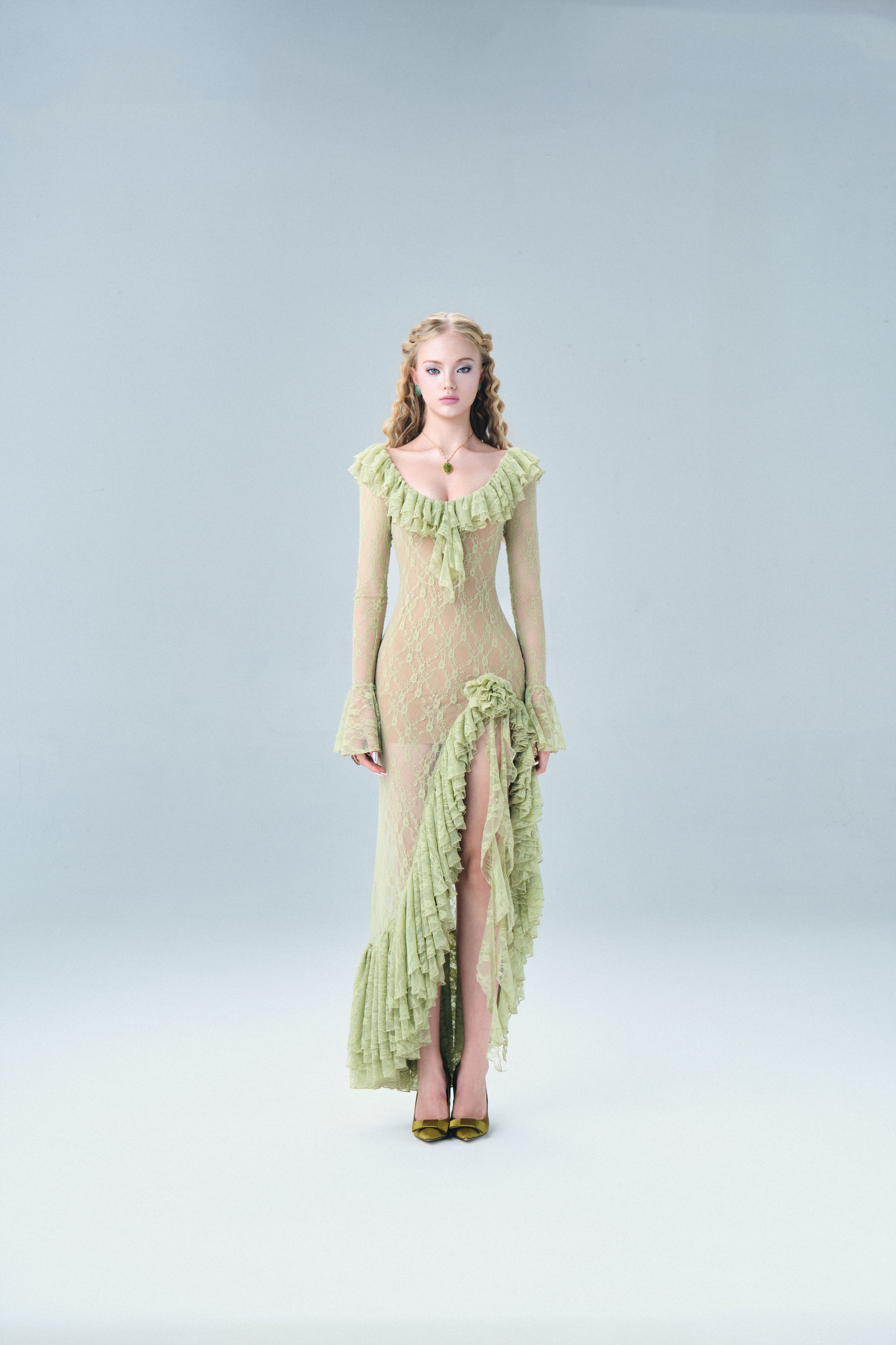 BUBBLE - FOREST RUFFLE DRESS