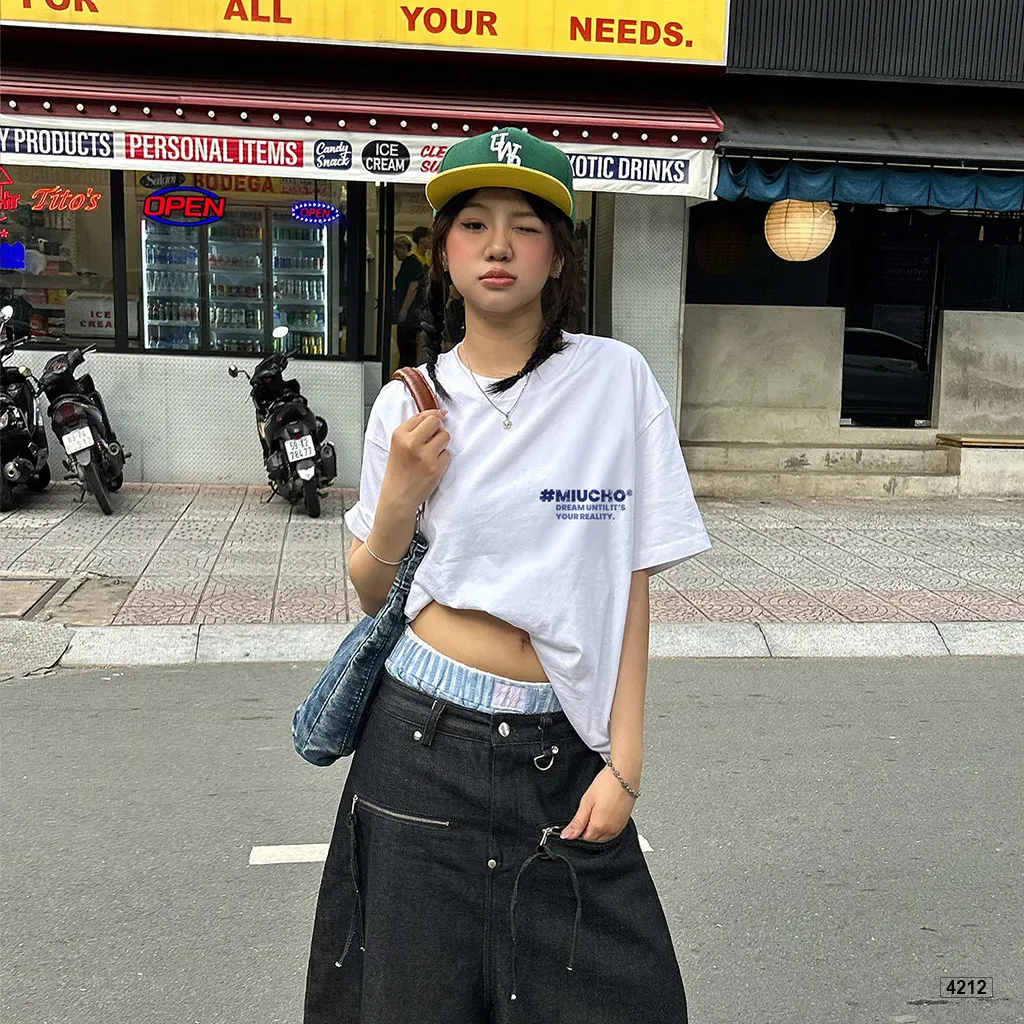 Áo thun boxy unisex phong cách đường phố Miucho 4212_thumbnail_2