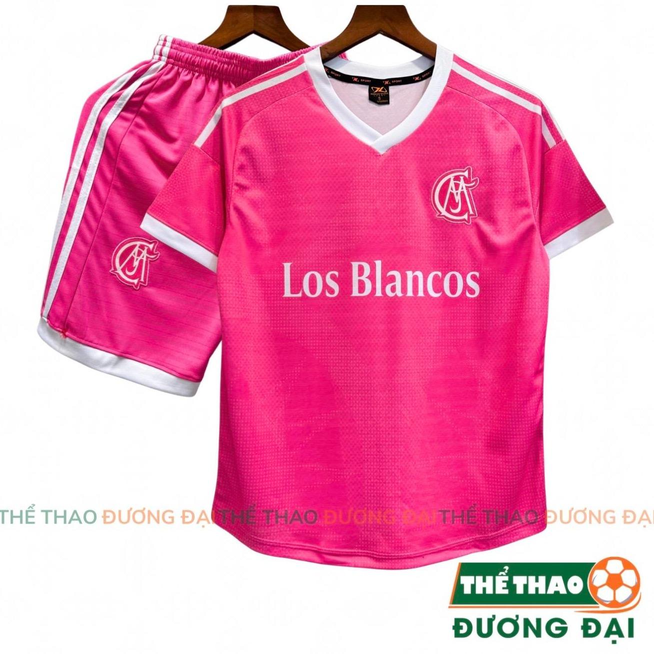 Quần Áo Bóng Đá Los Blancos Hồng 26/27 Thun Mè S-COMF Thoáng Khí Thể Thao Đương Đại