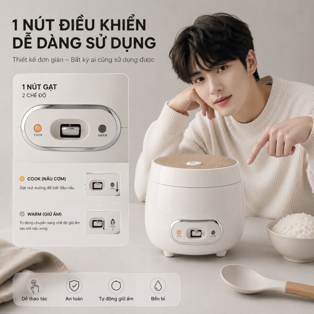 Nồi cơm điện mini Mk-233 (0,8L nâu)_thumbnail_4