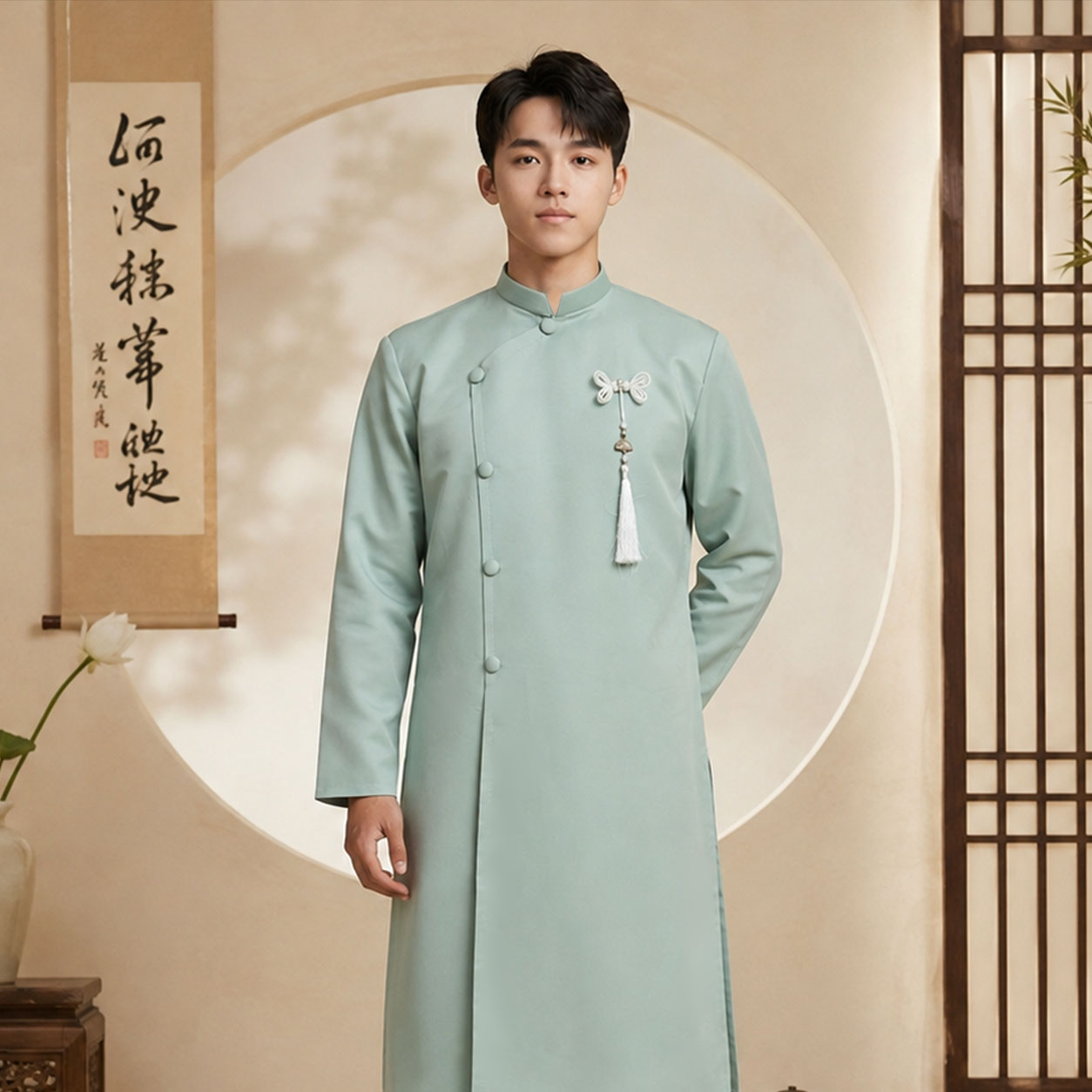 Áo Dài Nam Taffeta Trơn Sang Trọng Dự Tiệc, Cưới Hỏi NA26-18_thumbnail_10