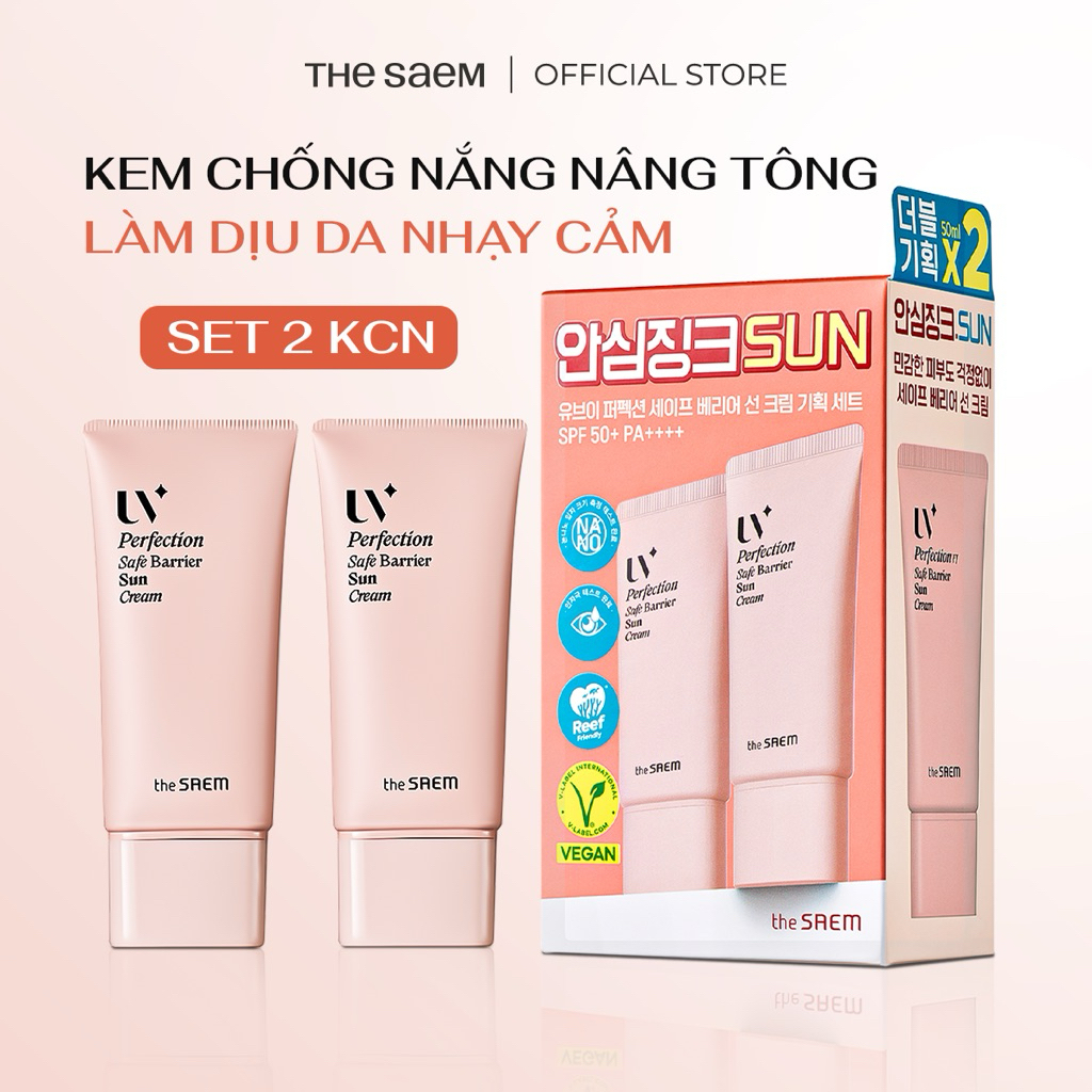 [THE SAEM] Set 2 kem chống nắng The Saem UV Perfection 50ml