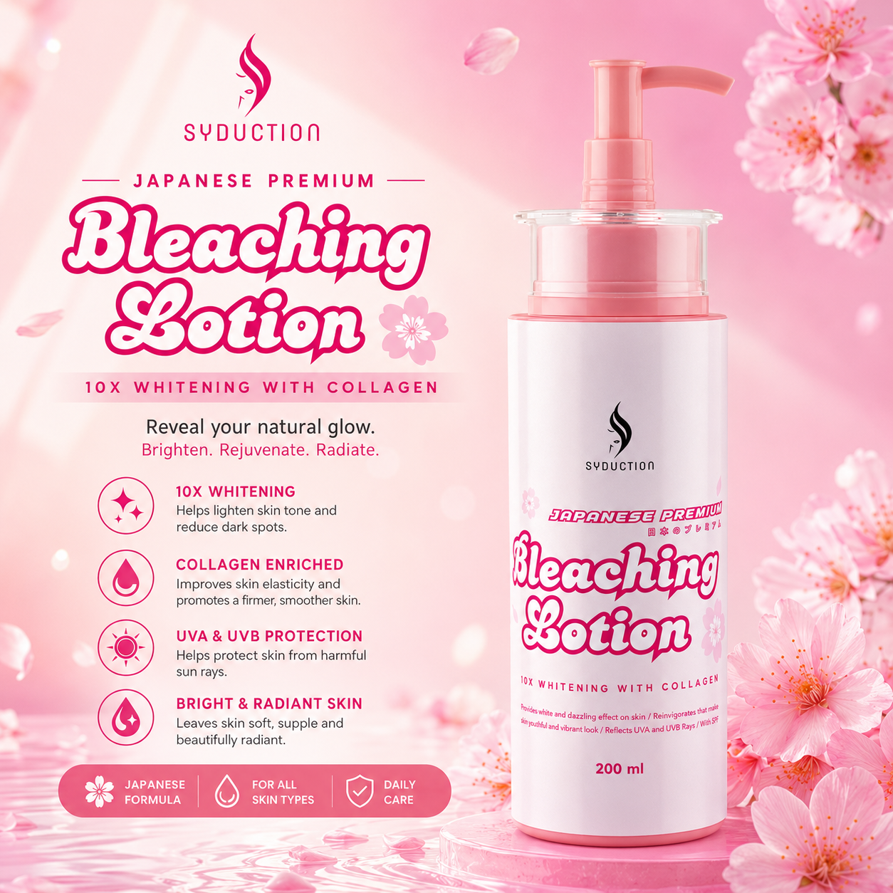 Syduction Japanese Premium Bleaching Lotion (200ml)