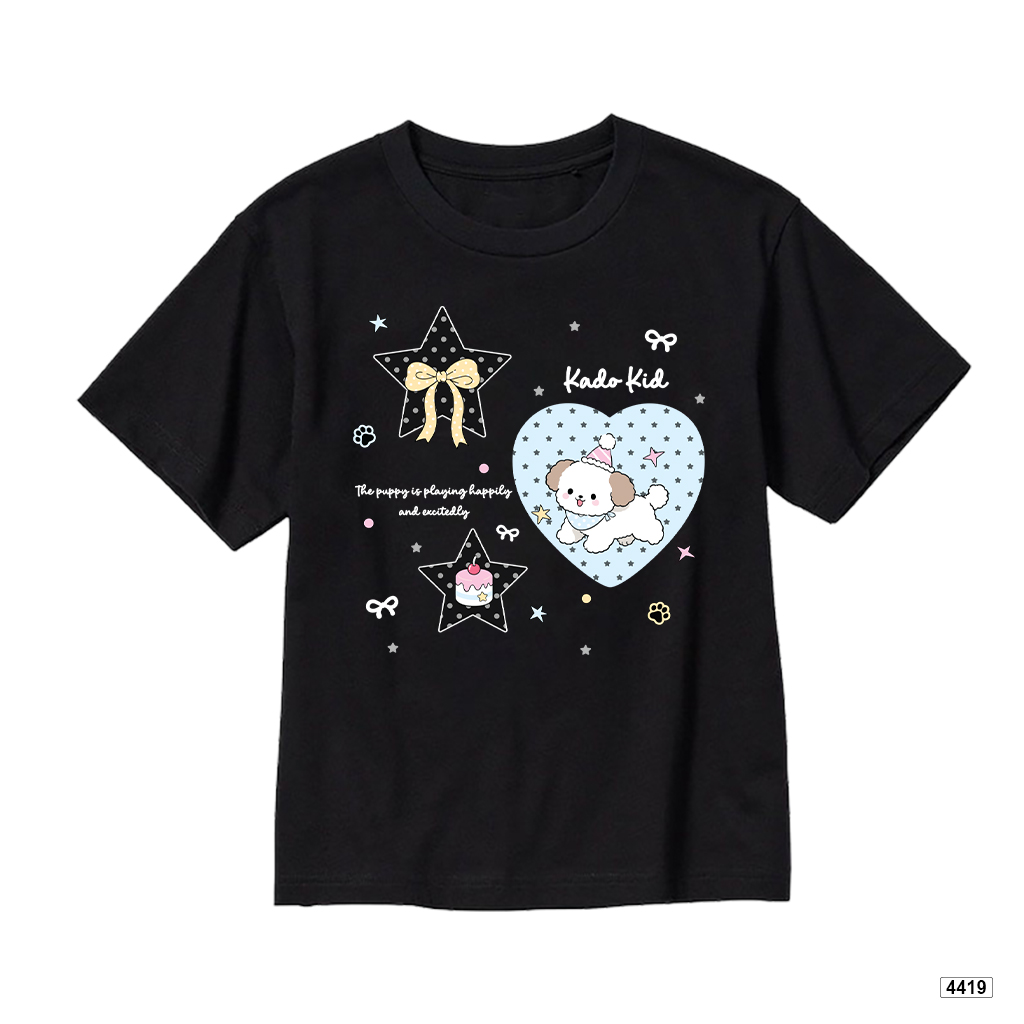 Áo thun bé trai bé gái form rộng happy puppy Hàn Quốc Kado 4419_thumbnail_7