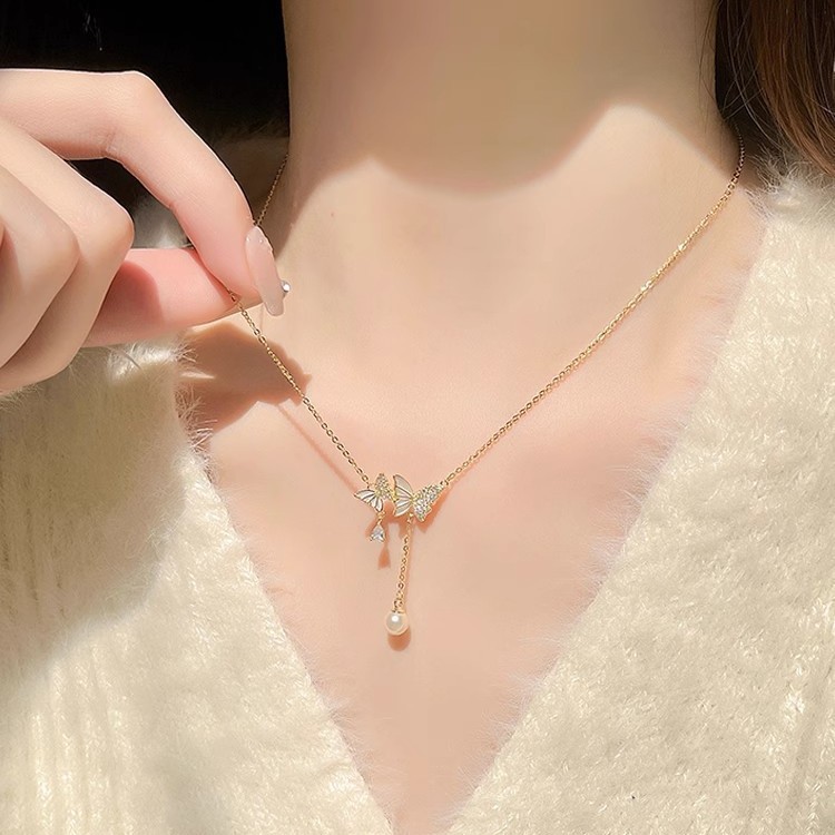 Dây Chuyền Hồ Điệp Bạc S925 Đính Đá Quý Zircon Sáng Lấp Lánh HTT196_thumbnail_3
