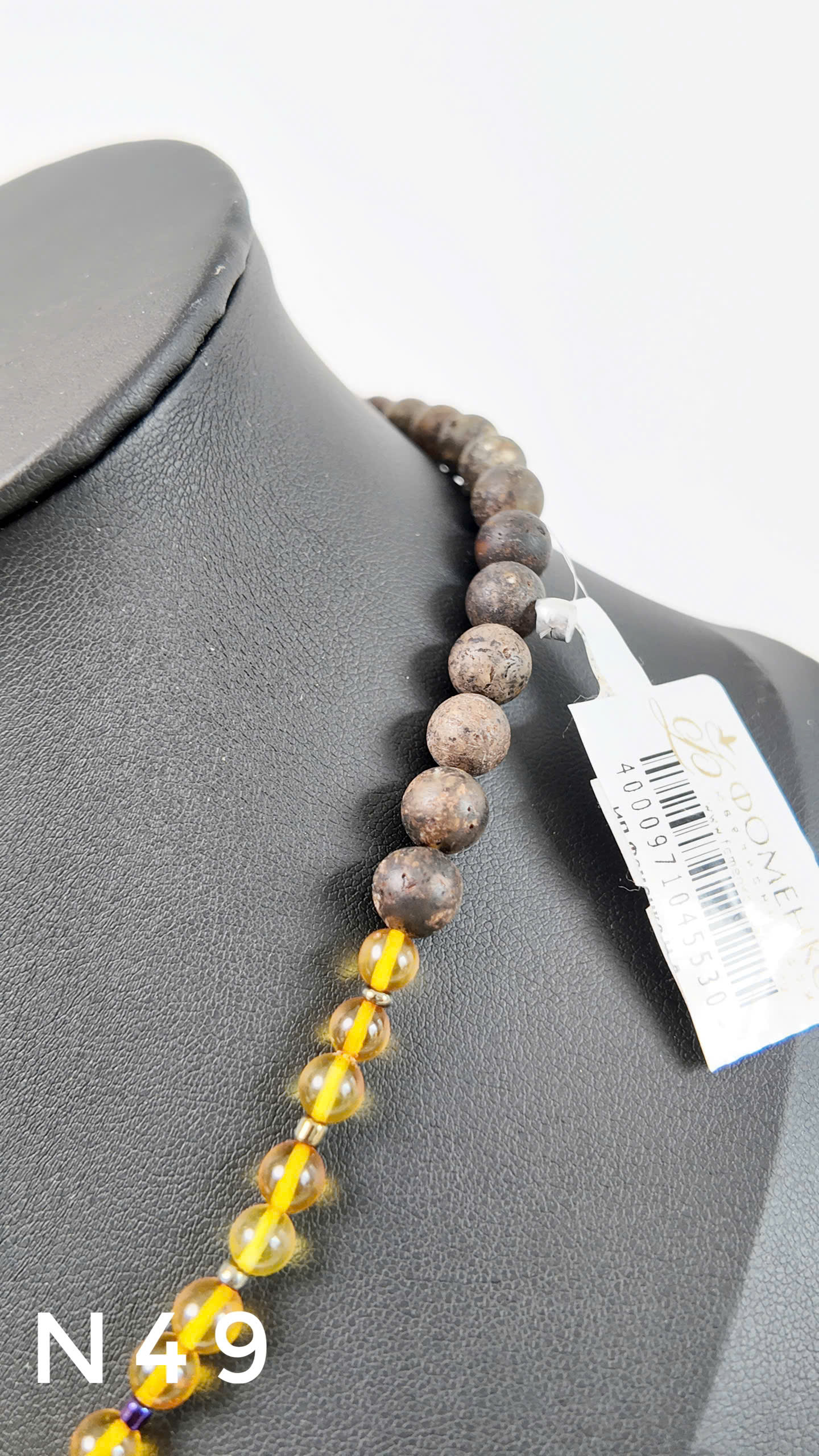 Choker Hổ Phách Rêu Mix Viên Chính Tâm Rêu Đầm Lầy – N49_thumbnail_4