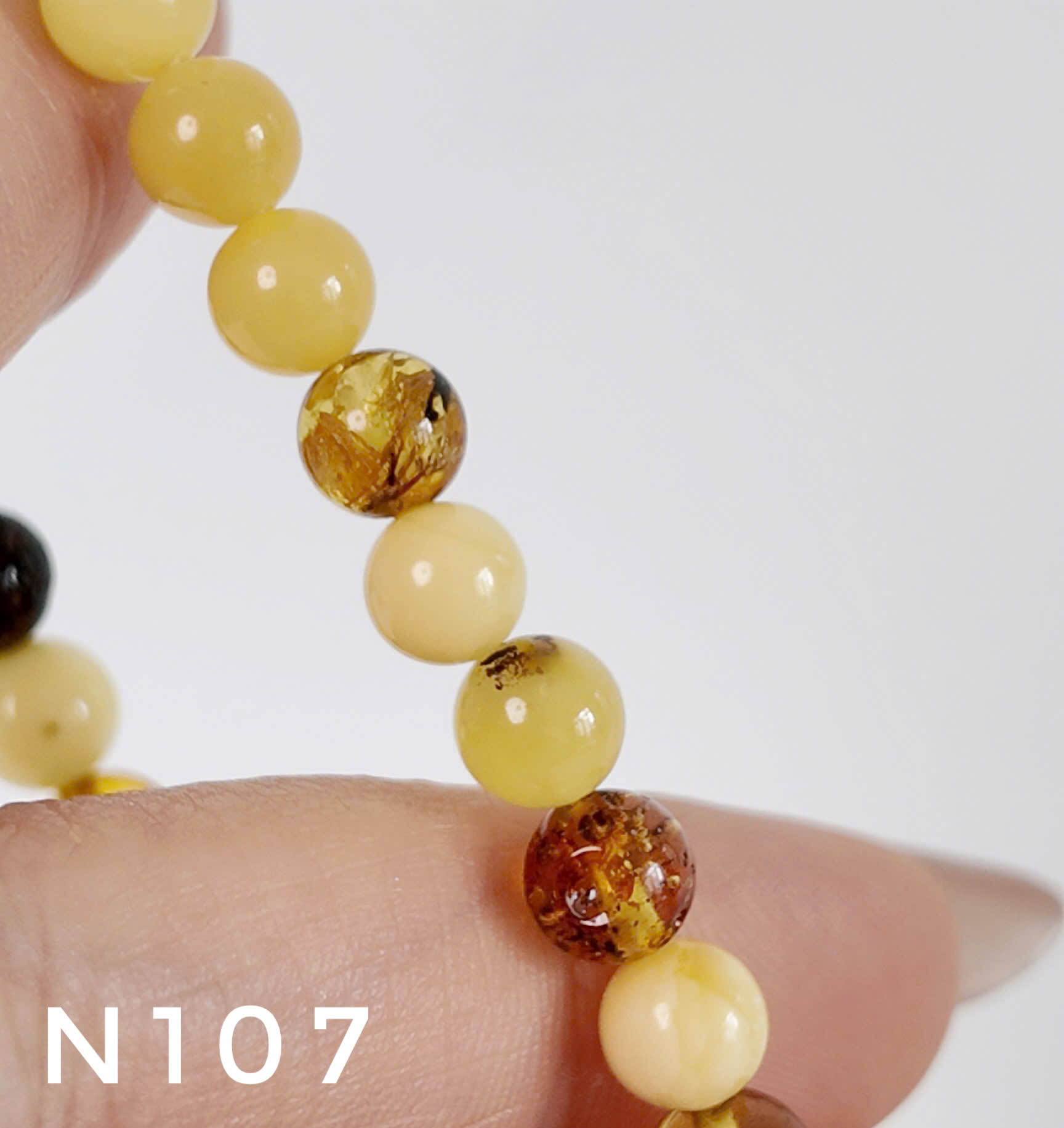 Vòng Tay Hổ Phách Tiểu Tinh Cầu Đa Sắc Hạt Tròn – N107_thumbnail_4