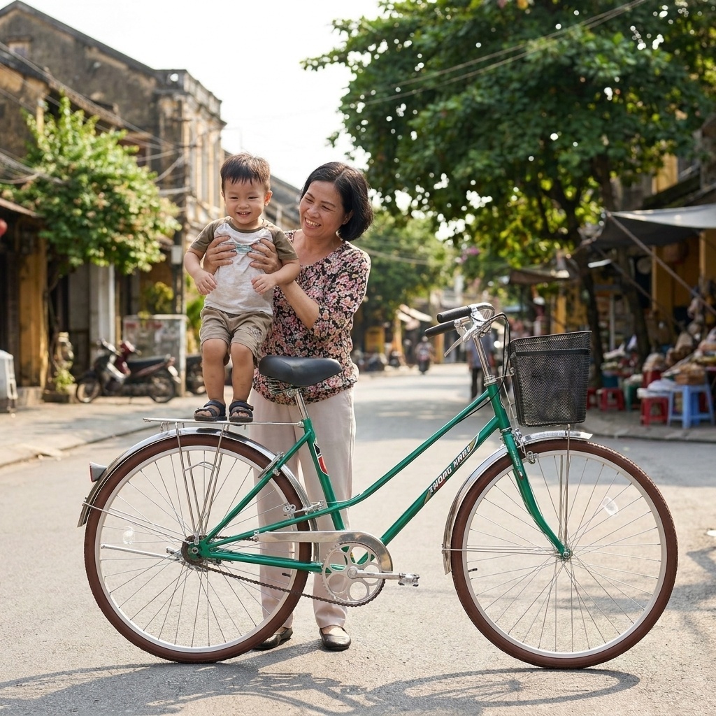 Xe Đạp Thống Nhất Dáng Cổ Điển Xưa Nam Nữ, TẶNG BỘ PHỤ KIỆN, khung thép chắc chắn, bền bỉ