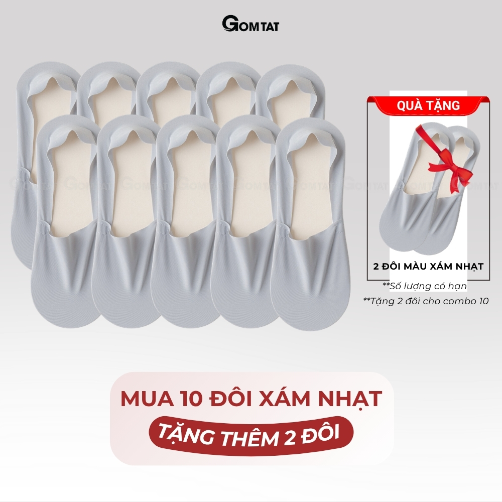 [MUA 10 TẶNG 2] Combo 10 đôi tất tàng hình nam GOMTAT có đệm silicone chống tuột gót - UYE-7010-CB12_thumbnail_13