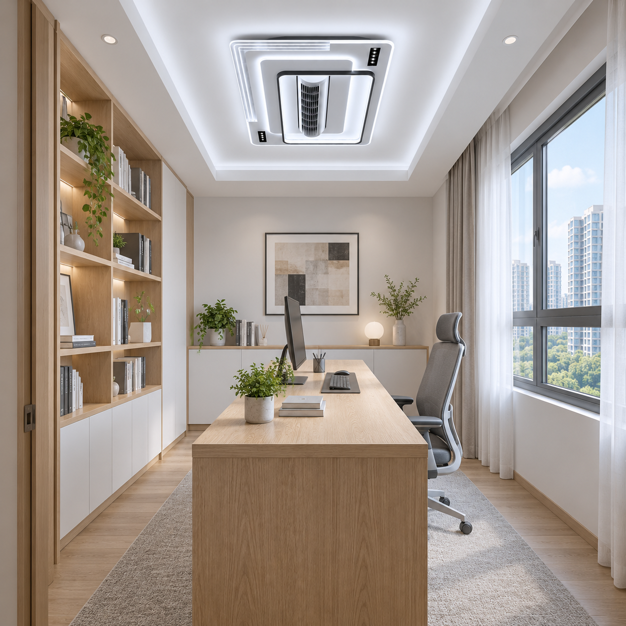 Đèn quạt trần không cánh cho trần thạch cao: Đẹp, gọn, sang