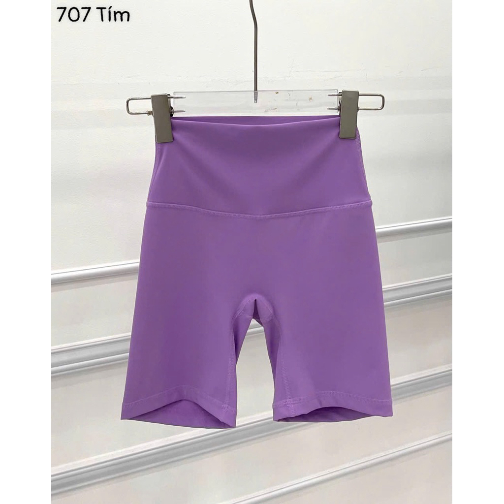 Quần Đùi Thể Thao Tập Gym Chạy Bộ Nữ Yumiisportswear Lulu 707 Lưng Cao Không Tụt Dáng Ôm Body Vải Co Dãn Thấm Hút Mồ Hôi_thumbnail_8