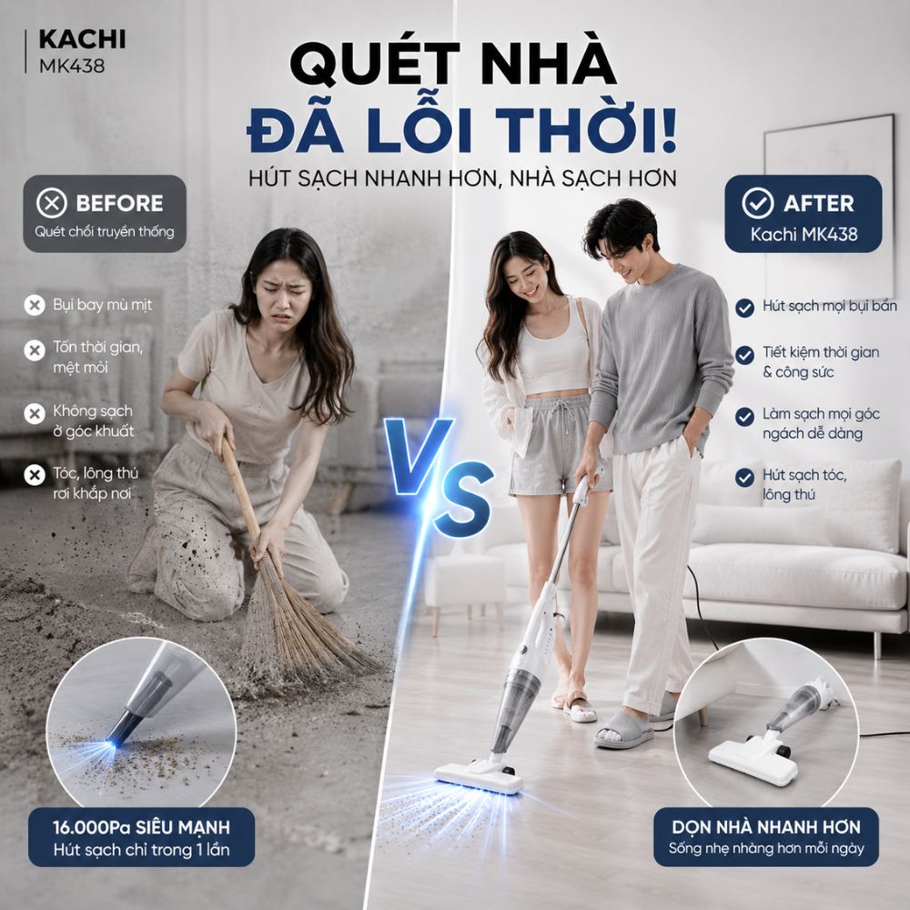 Máy Hút Bụi Cầm Tay Kachi MK438 600W - Lực Hút Mạnh Mẽ, Thiết Kế Linh Hoạt, Sạch Mọi Ngóc Ngách_thumbnail_2