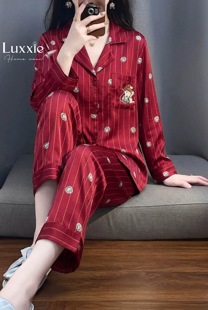 N138 Pijama lụa sọc họa tiết huy hiệu_thumbnail_7