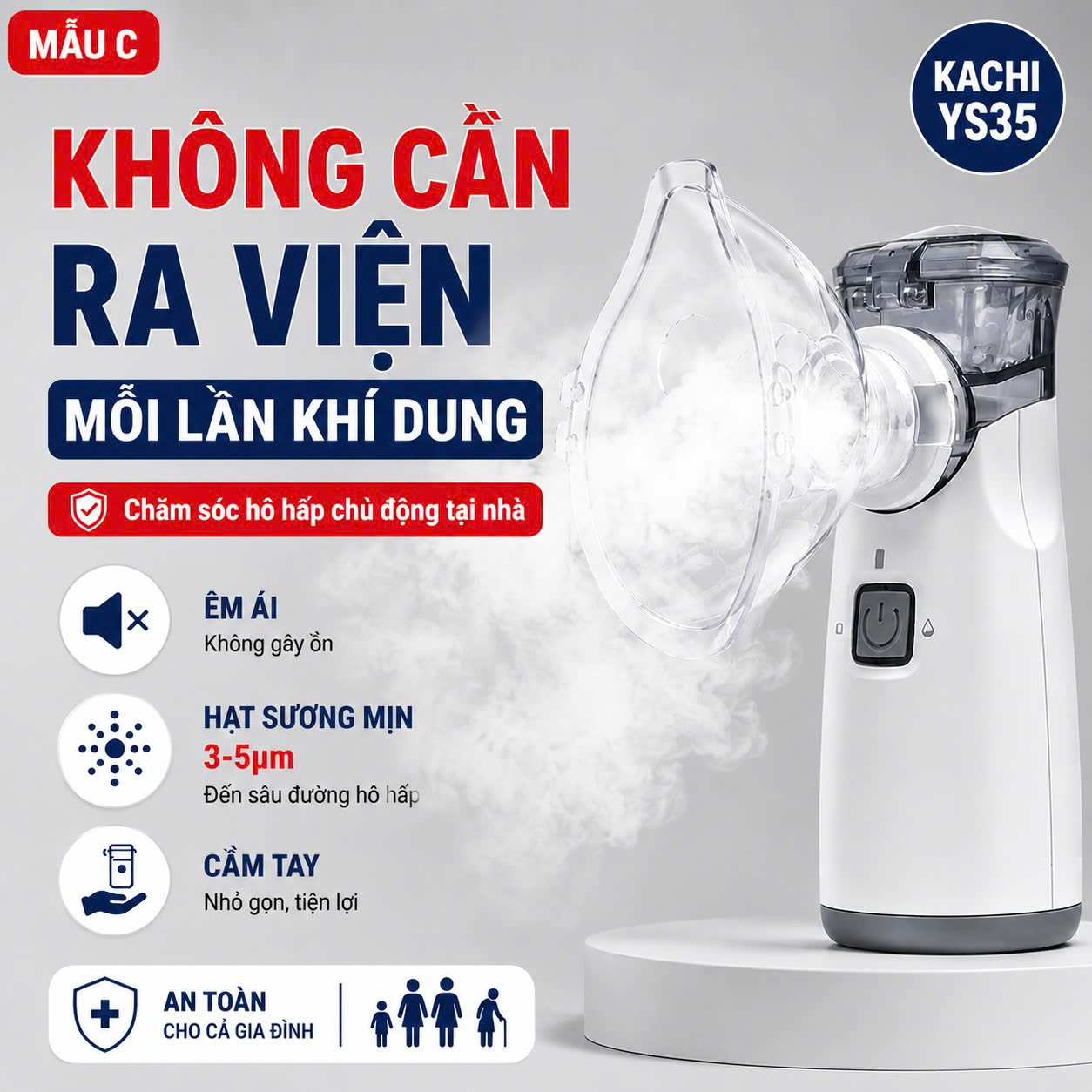 Máy Xông Khí Dung Cầm Tay Kachi YS35