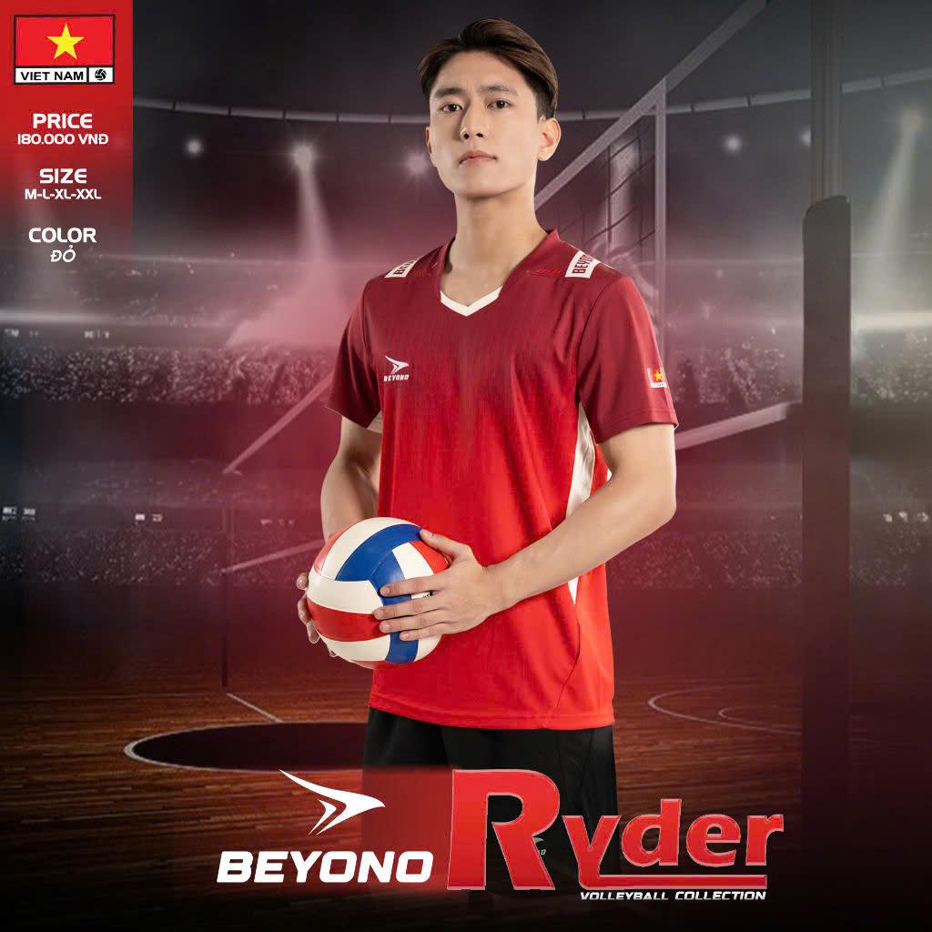 Quần Áo Bóng Chuyền Nam Nữ Beyono Ryder Đỏ Thun Mè Cao Cấp Thoáng Khí Thể Thao Đương Đại