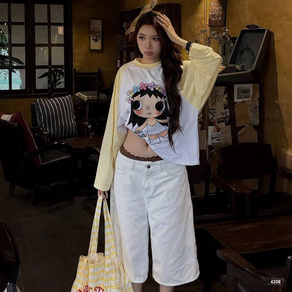 Áo thun tay dài unisex form boxy Miucho 4908_thumbnail_4