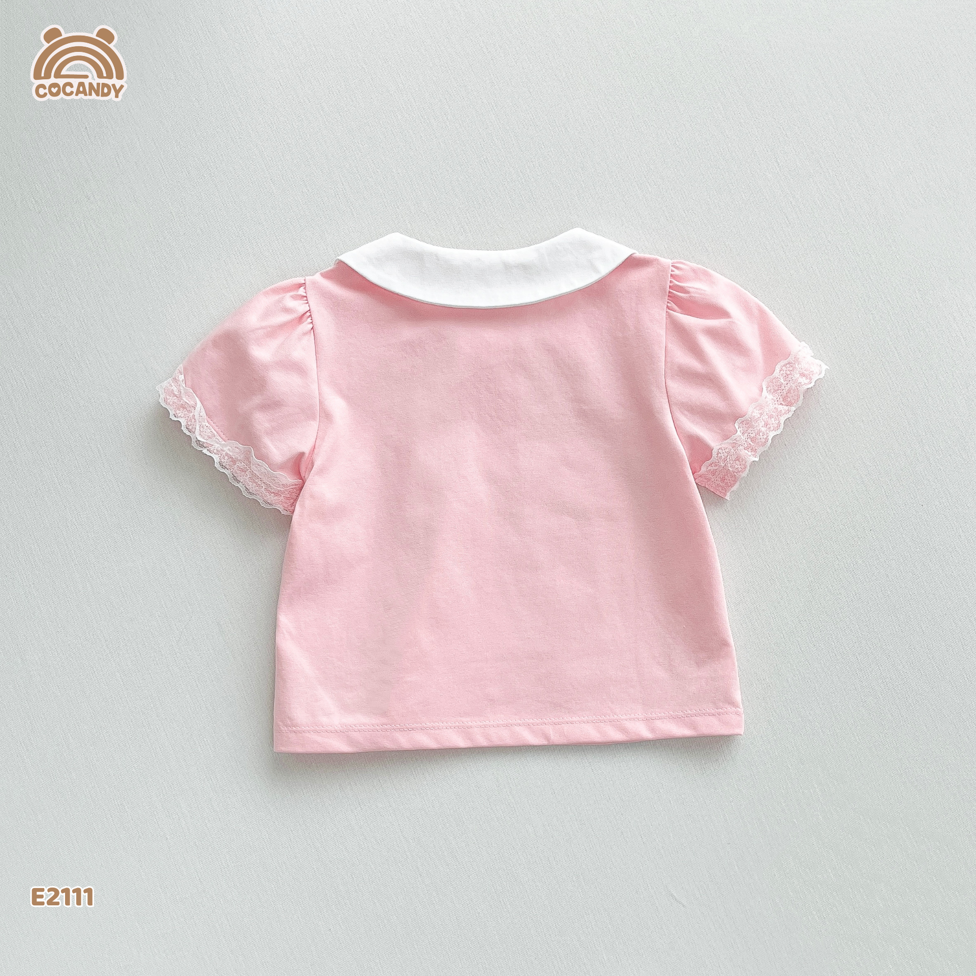 Áo cộc polo HỒNG tay nhún ren_thumbnail_6