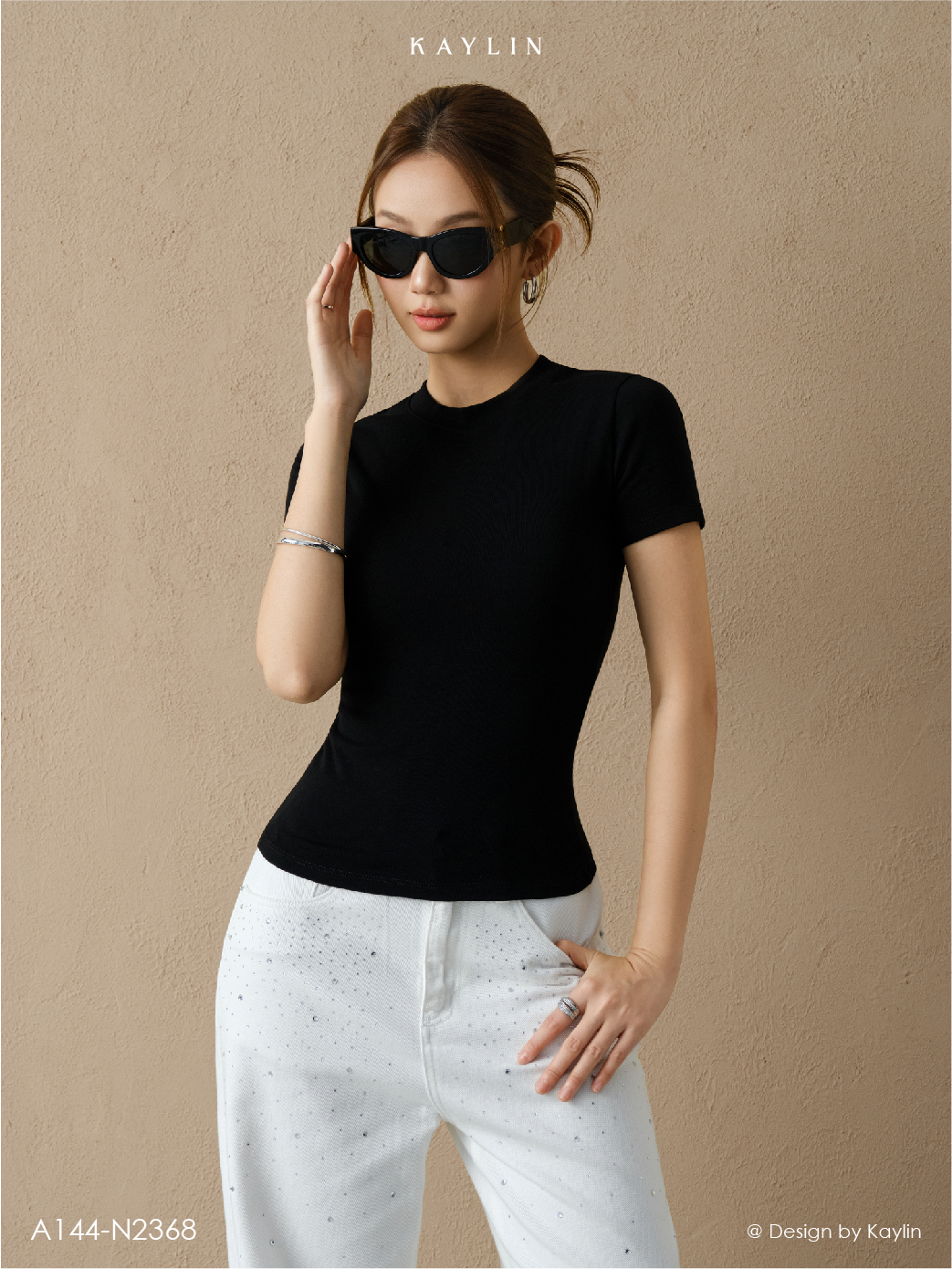 Áo Thun Basic Ôm Dáng KAYLIN Classic Fit Tee