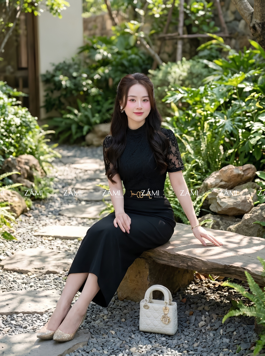 G58 - Đầm Dự Tiệc Phối Ren Sang Trọng_thumbnail_2