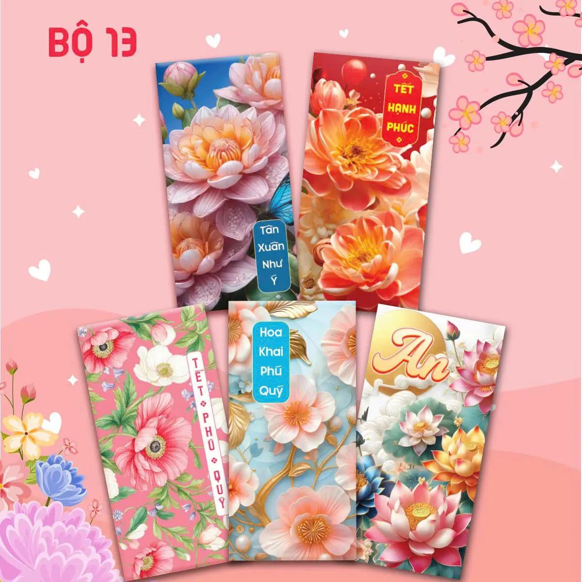 Bao lì ẋì xếp 2 ngăn, 6 ngăn, 10 ngăn độc đáo xuân Bính Ngọ Tết 2026 giấy đỏ cao cấp_thumbnail_5