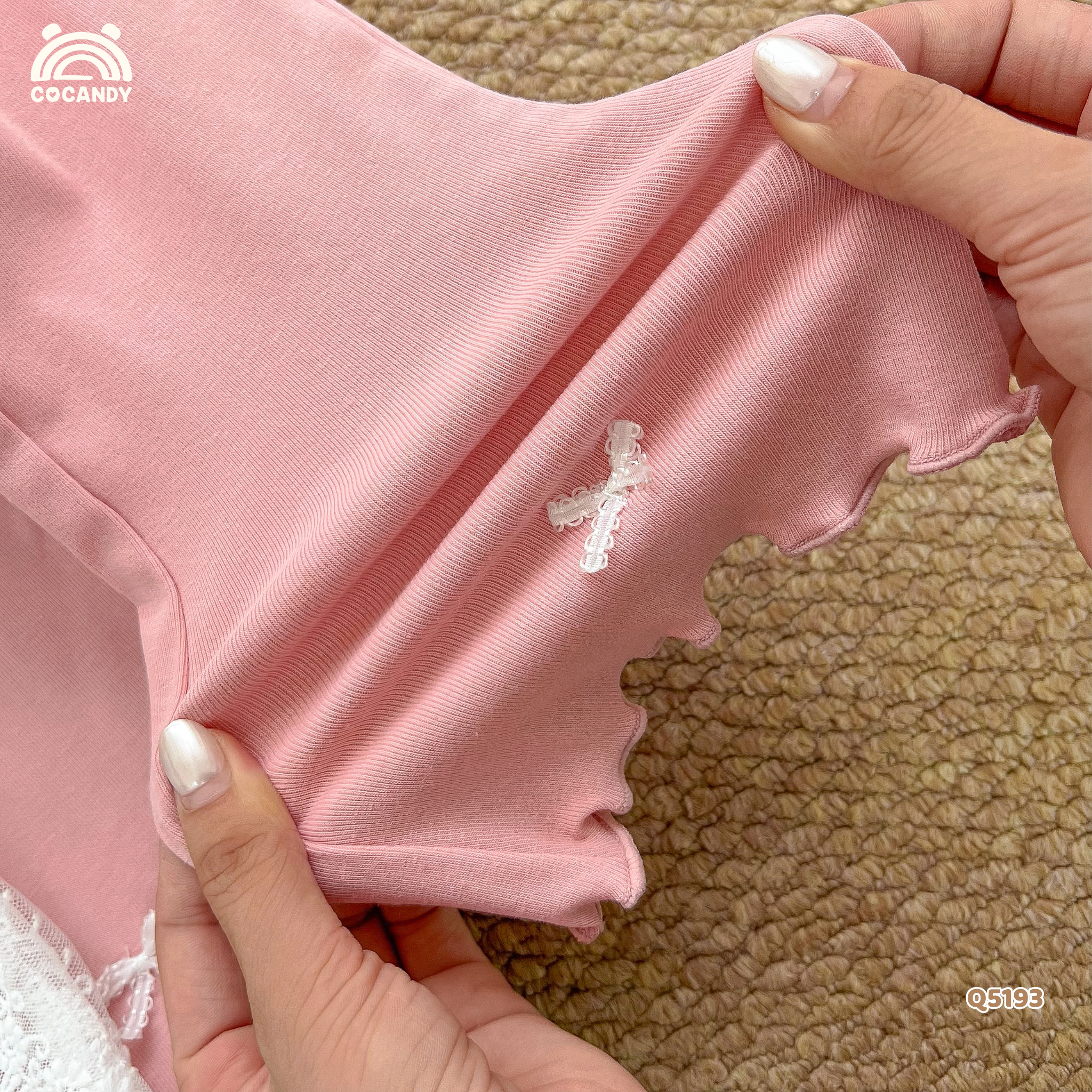 Quần dài legging HỒNG nhún ren 2 lớp_thumbnail_1