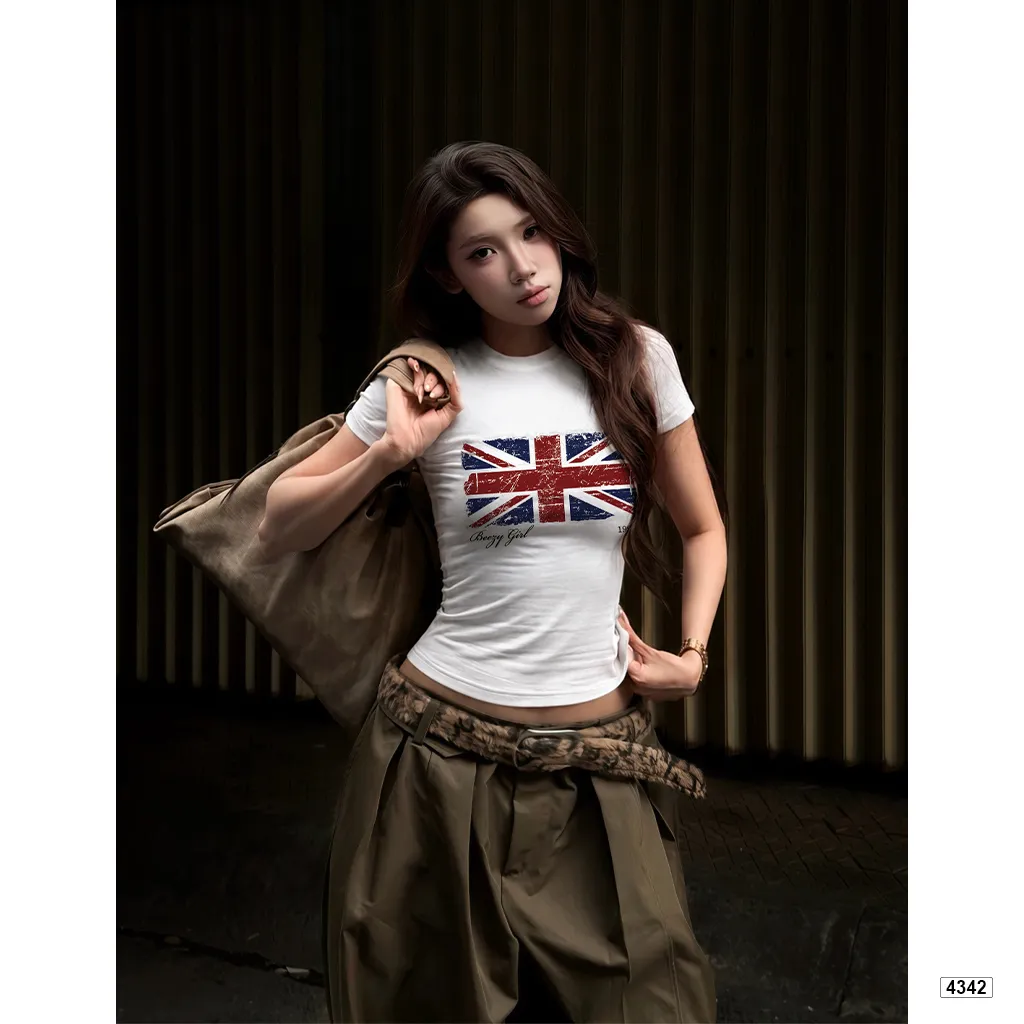 Áo baby tee form ôm lá cờ Beezy 4342_thumbnail_5