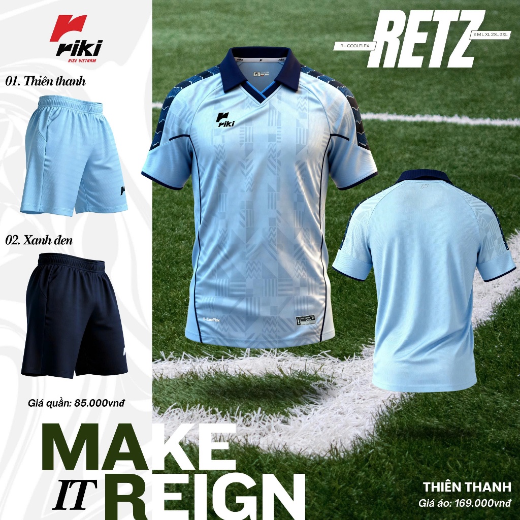 BST Áo Bóng Đá Riki RETZ Thun Mè R-Coolflex Thoáng Khí Thể Thao Đương Đại_thumbnail_4
