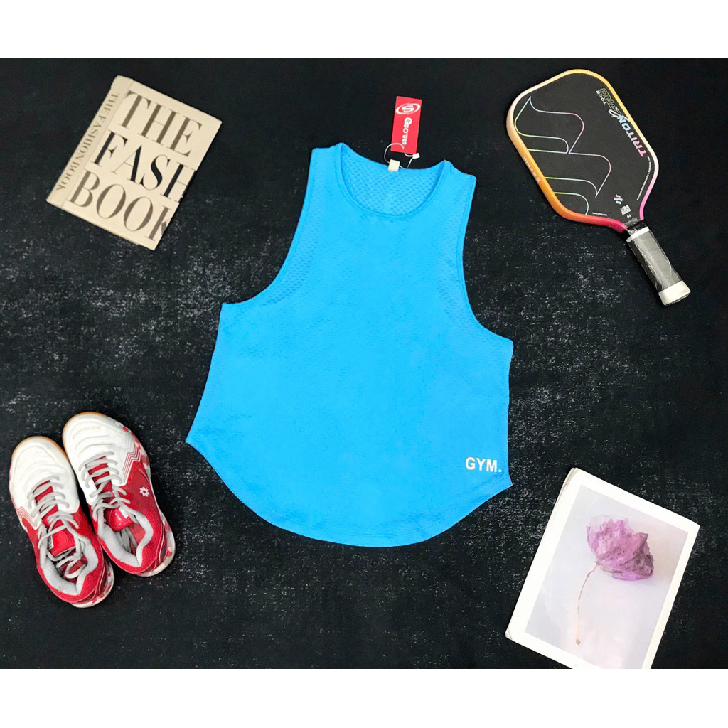 Áo Tanktop Thể Thao Tập Gym Chạy Bộ Nữ Yumiisportswear Ba Lỗ Gym Form Rộng Vải Lưới Mè Thoáng Khí Thấm Hút Nhanh Khô_thumbnail_6