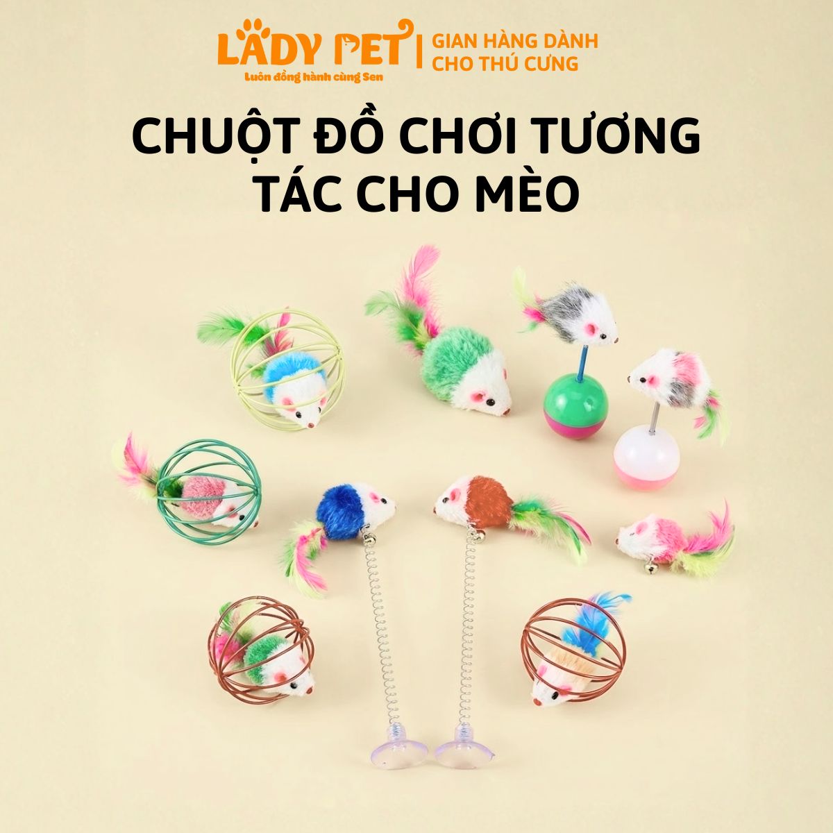 Chuột Đồ Chơi Tương Tác Cho Mèo