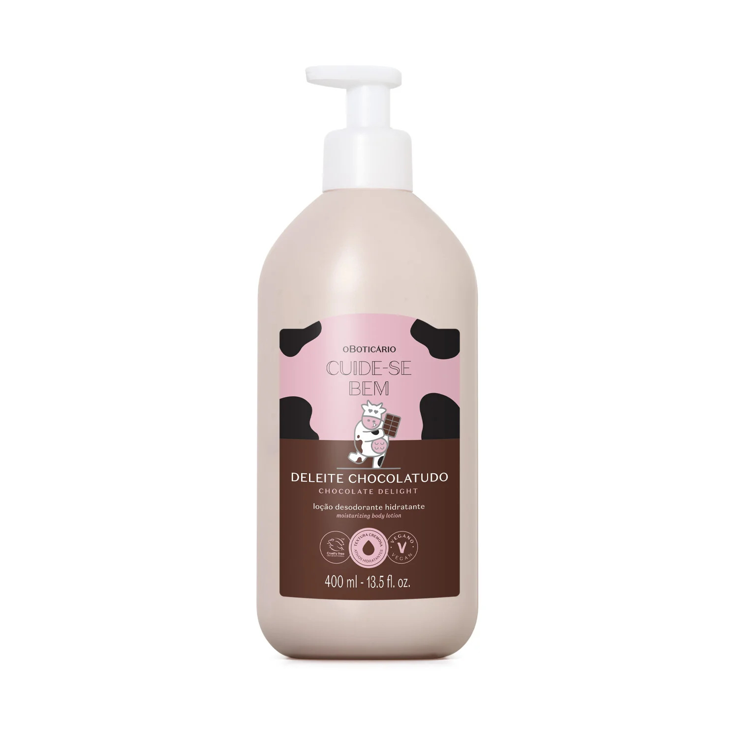 CUIDE-SE BEM LOCIÓN HIDRATANTE CORPORAL DELEITE CHOCOLATE, 400 ML