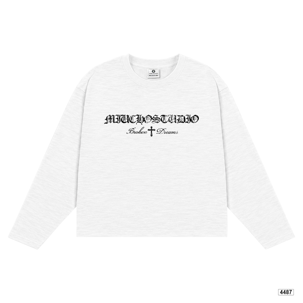 Áo thun tay dài boxy Miucho cotton xược Hàn Quốc mềm mịn 4487_thumbnail_0