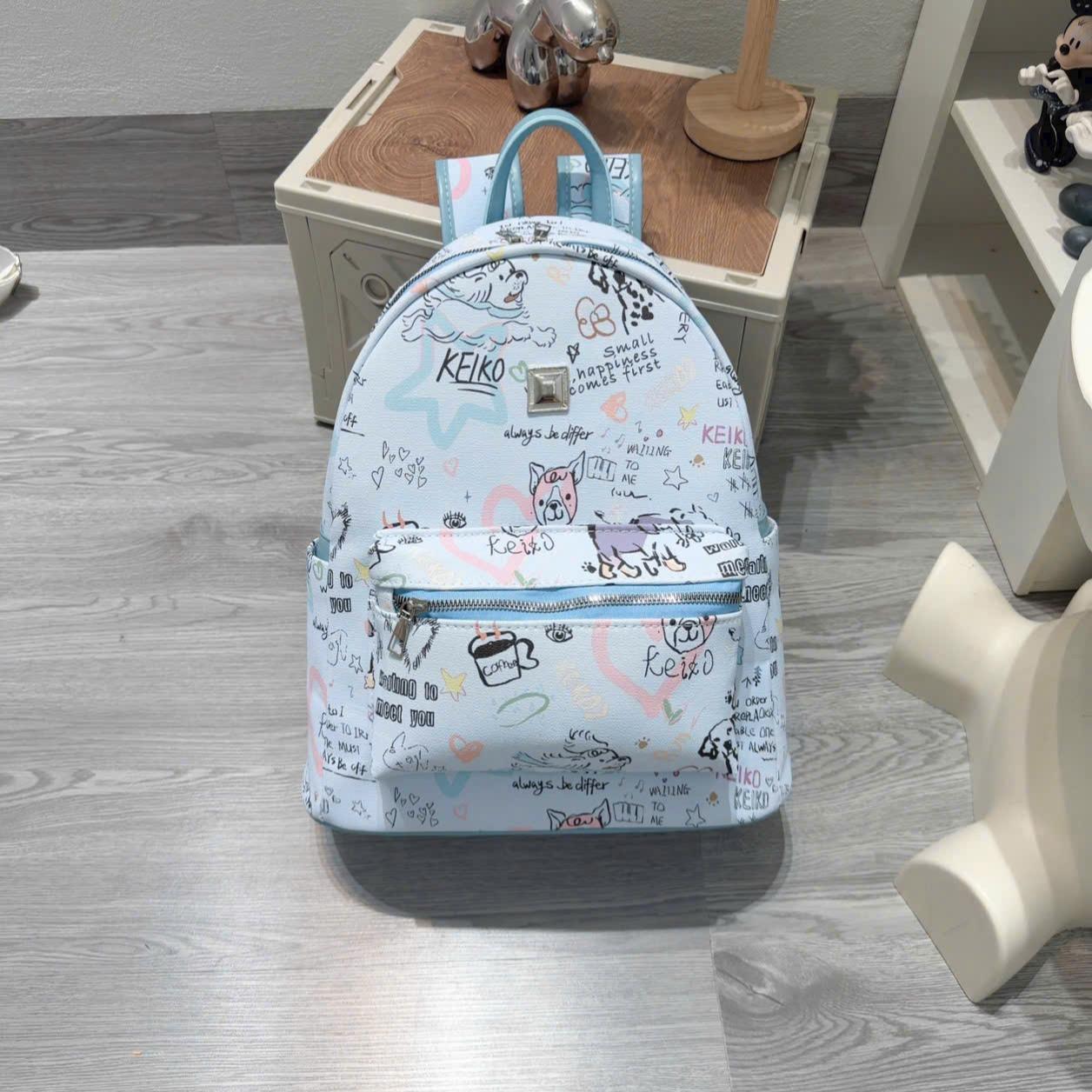 Balo Họa Tiết Vẽ Doodle Cá Tính Cunbag Balo Phong Cách Hàn Quốc Đi Chơi Dạo Phố Cho Học Sinh BL394_thumbnail_3