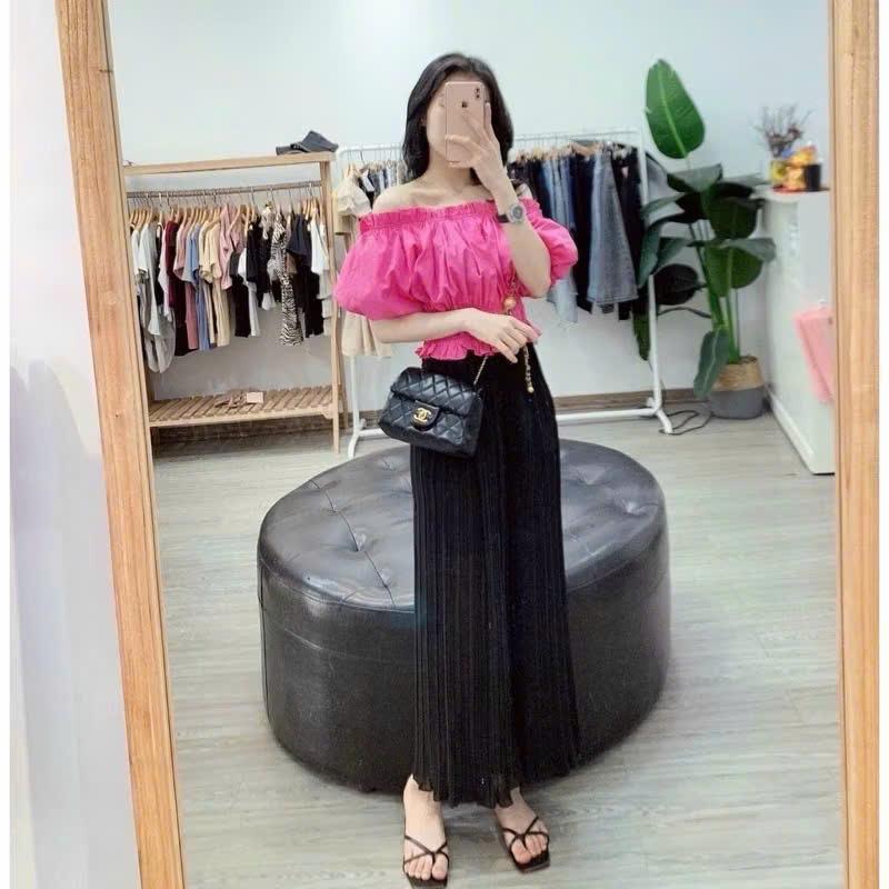 Quần Dập ly voan cao cấp lẻ 429  lưng thun Thiết Kế Thời Trang Free size 45-85kg Phong Cách Hiện Đại Thoải Mái_thumbnail_1