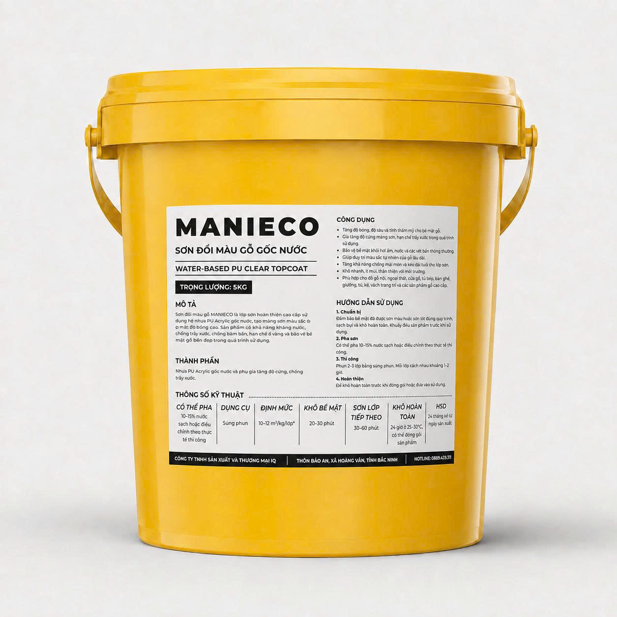 Sơn đổi màu gỗ gốc nước Manieco