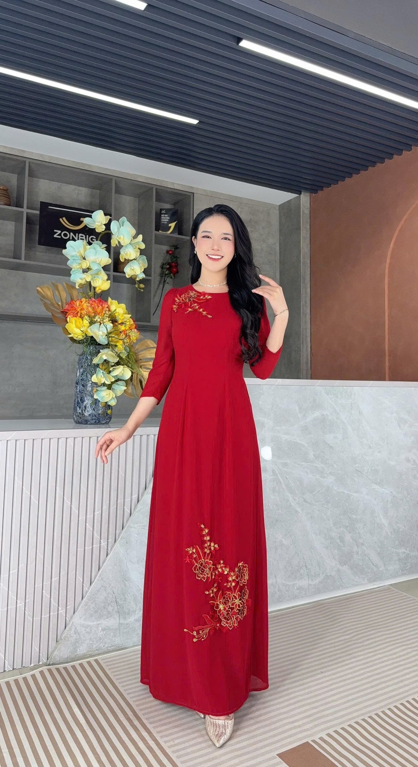 Đầm giả áo dài - Y2210 - Thương hiệu ZONBIG
