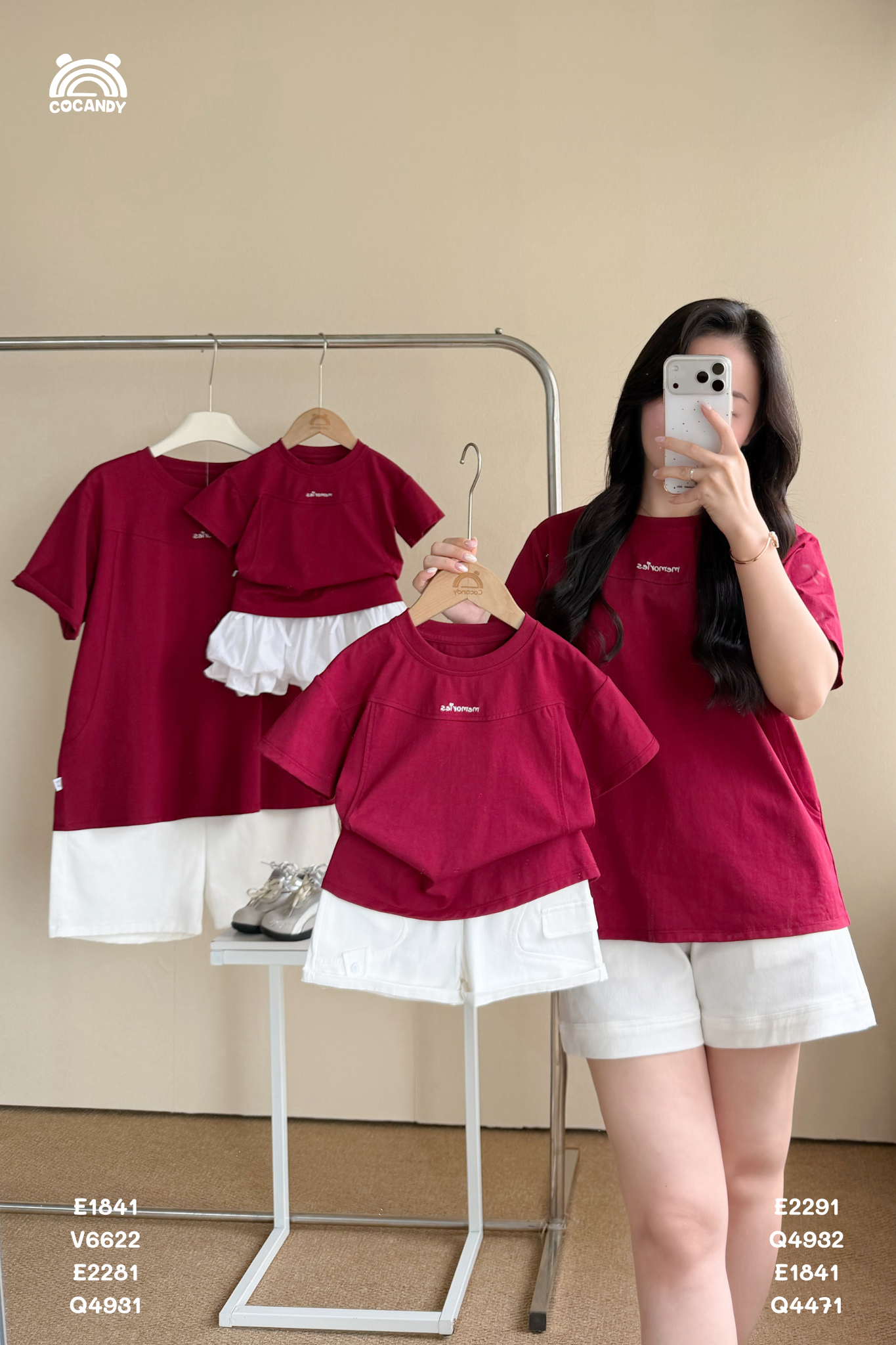 Áo cộc cotton ĐỎ thêu logo CCD NỮ_thumbnail_4