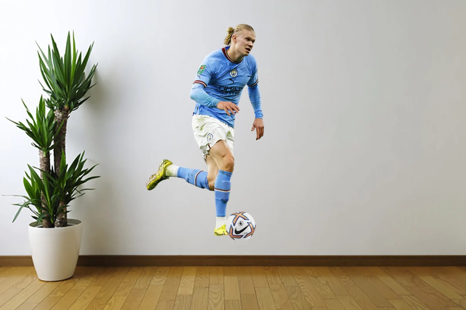 Erling Haaland Wall Sticker, Manchester City Soccer Decal, Fathead Style Wall Decal, Soccer Gift for Boys, Soccer Room Decor