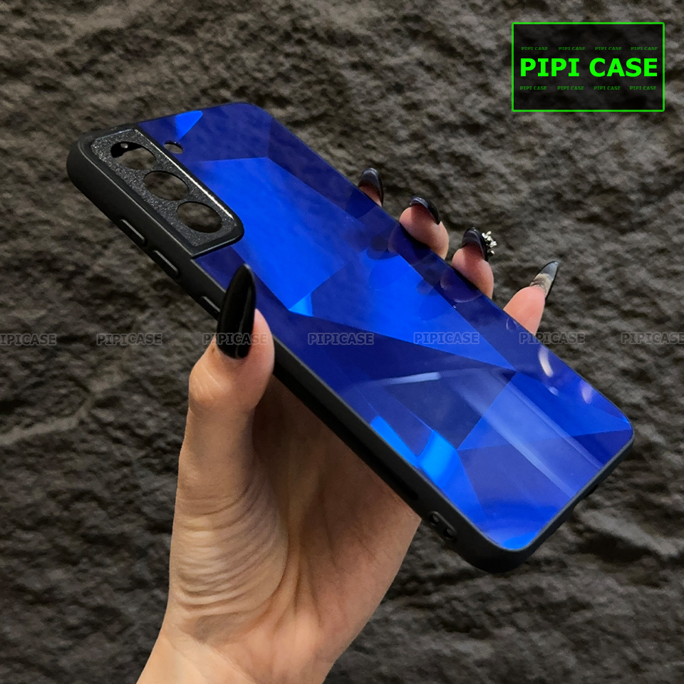 Ốp Lưng Samsung S21 FE 5G - Kim Cương 6D - Xanh Dương_thumbnail_2