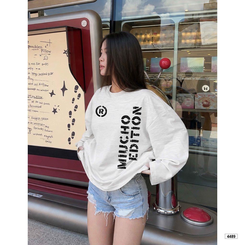 Áo thun boxy tay dài Miucho chất vải xược thoáng mát 4489_thumbnail_4