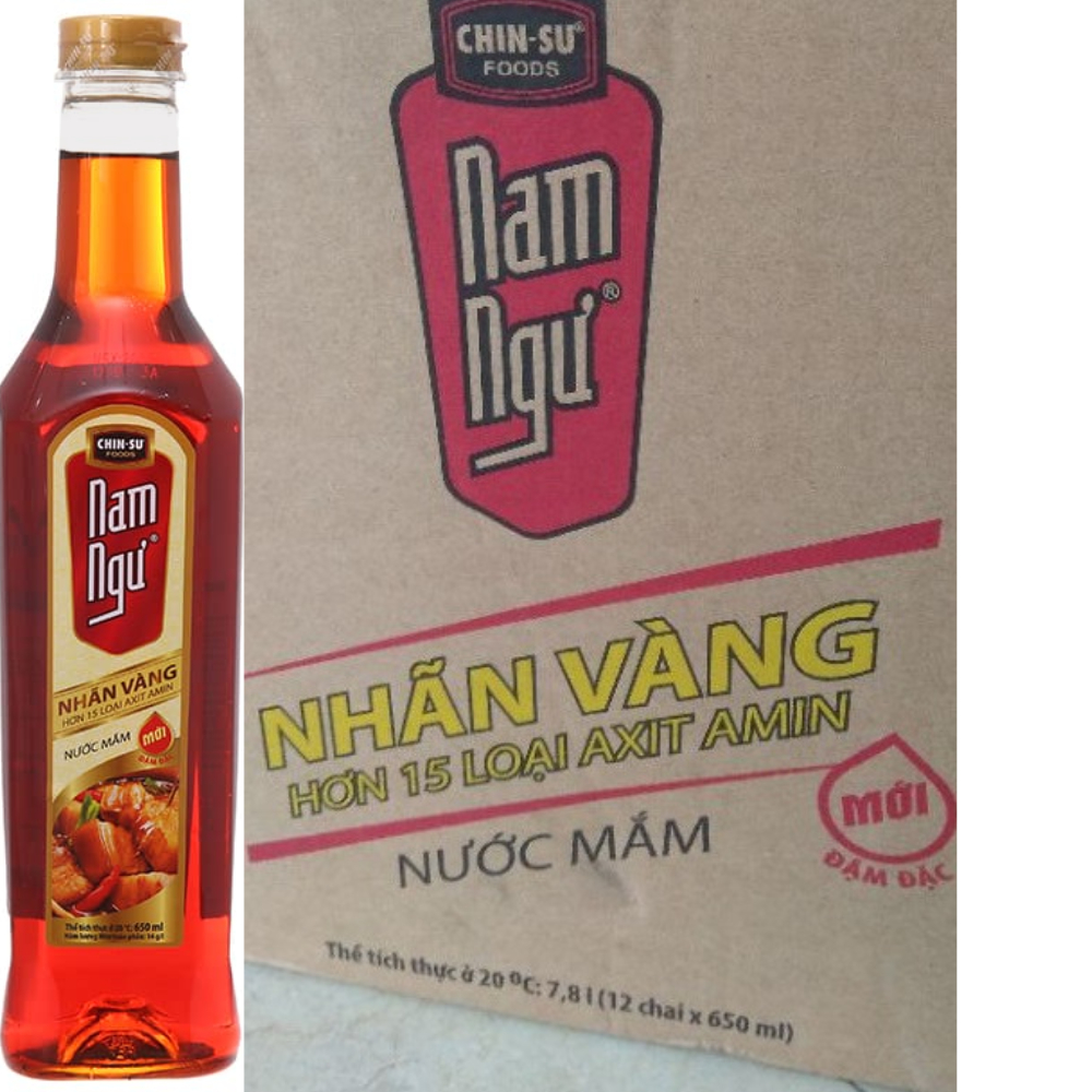 Nước mắm Nam Ngư nhãn vàng 14 độ đạm chai 650ml