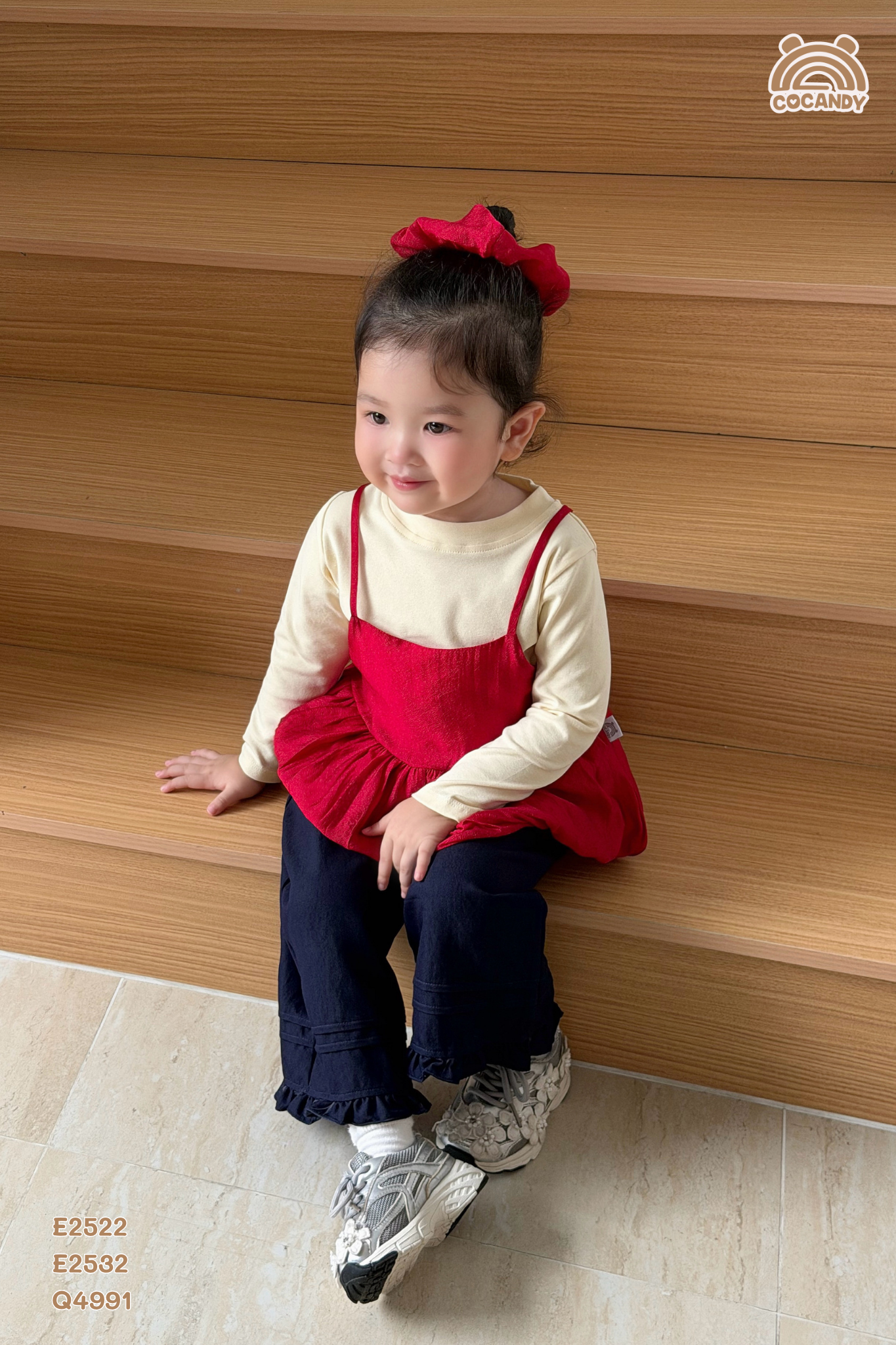 Set áo tơ 2 dây XANH form bí kèm scrunchies_thumbnail_8