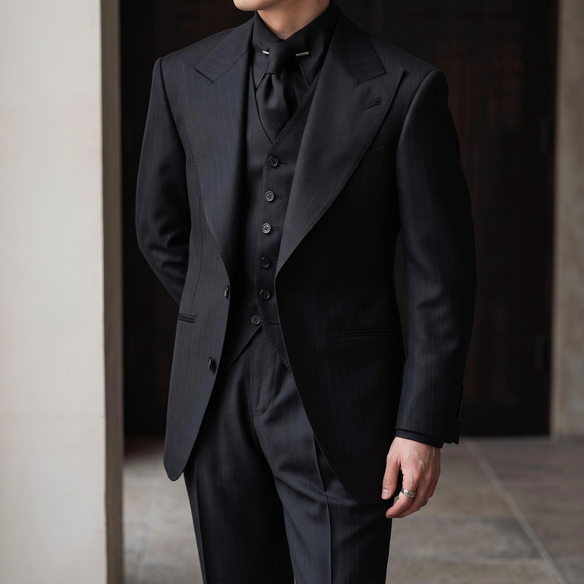Suit Bergamo Ba Mảnh Sọc Chìm_thumbnail_1