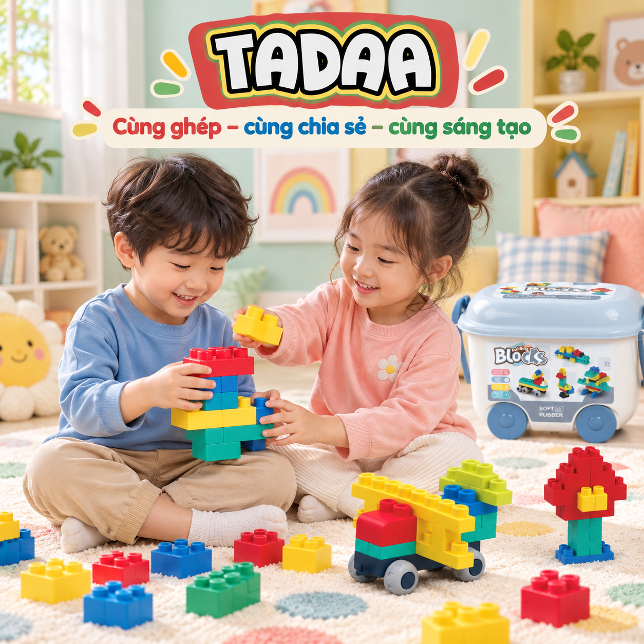 Bộ khối xếp hình Blocks nhựa dẻo – Bé Tự Do Sáng Tạo_thumbnail_1