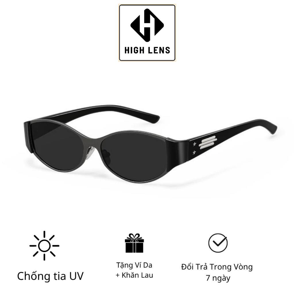 Kính Râm Form Oval Slim Unisex Gọng Kim Loại Kính Thời Trang UV400 Hot Trend_thumbnail_2
