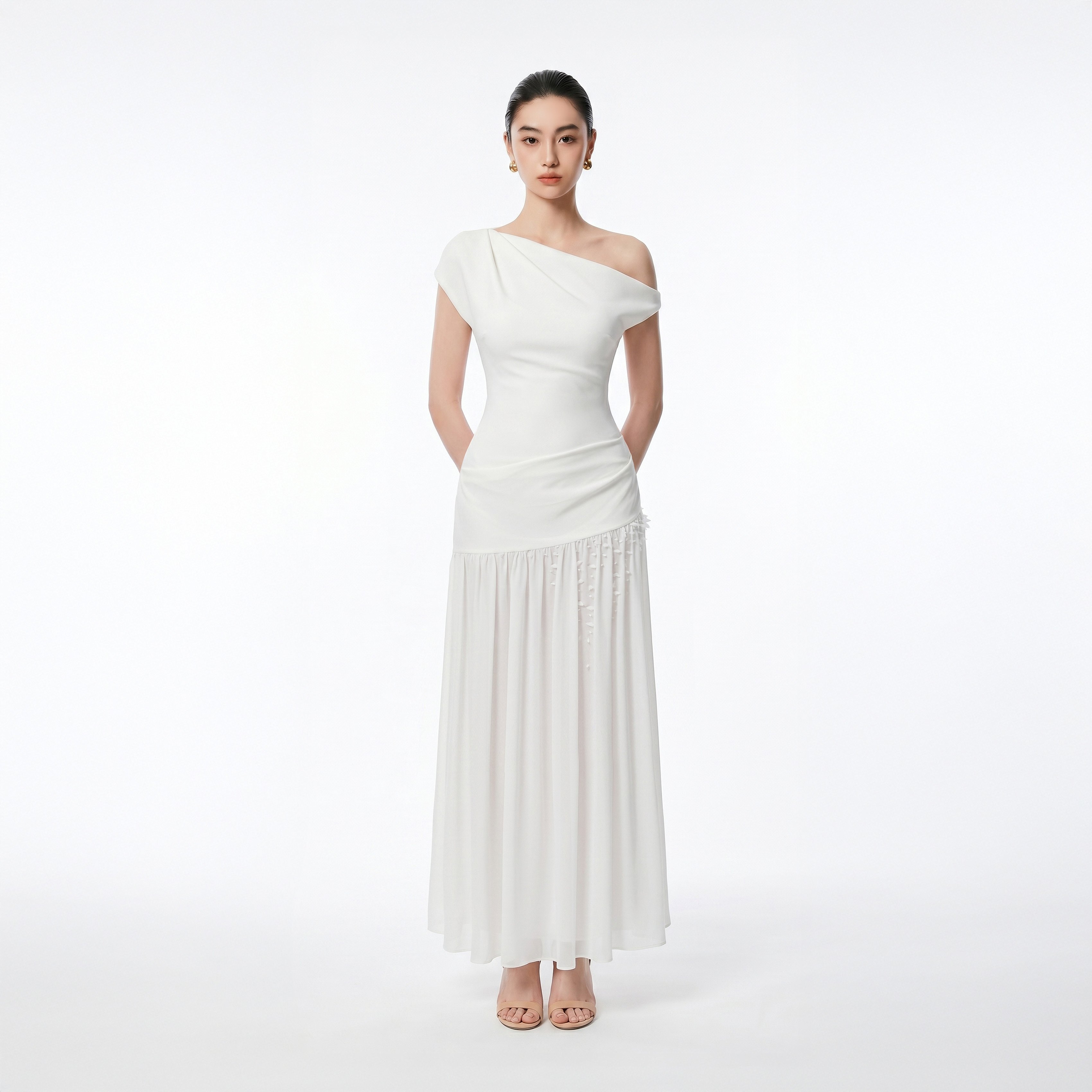 WHITE QUINLAN DRESS